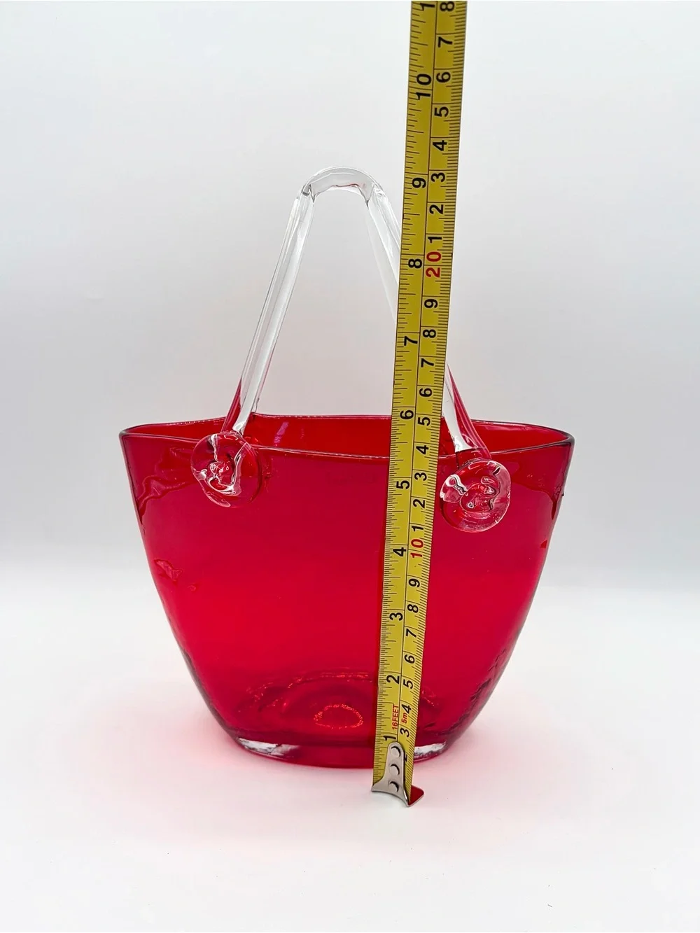 Design Society Ruby Red Glass Purse Vase